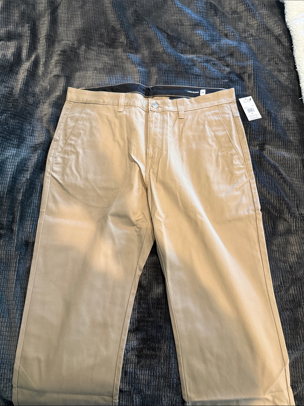 Volcom Men's Khaki Straight Chinos - Tan